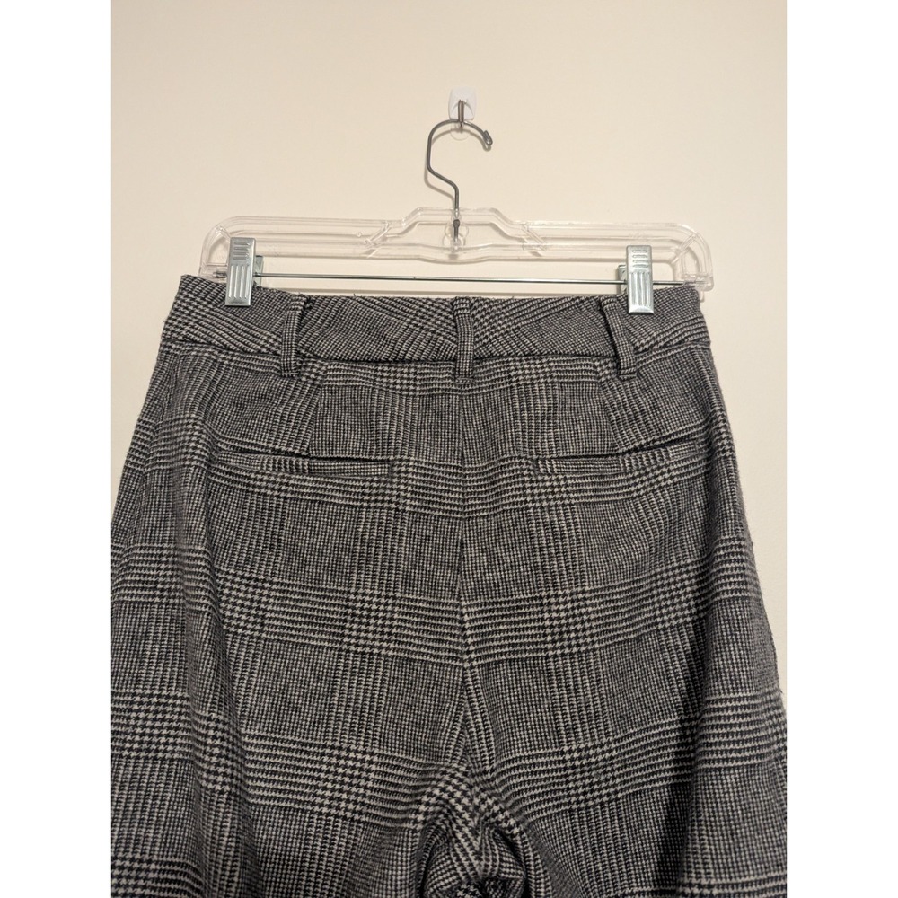 Aritzia Wilfred Wool Cashmere Trouser Dress Pants Gray Tapered Plaid Womens Sz 6 - Picture 4 of 8